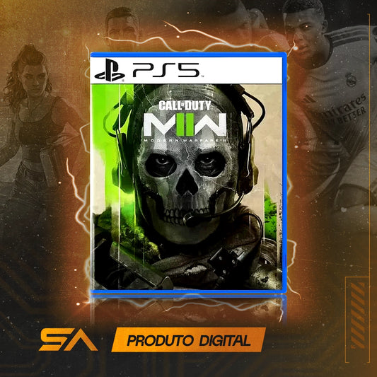 Capa oficial do jogo Call of Duty Modern Warfare II para PS5 em Mídia Digital