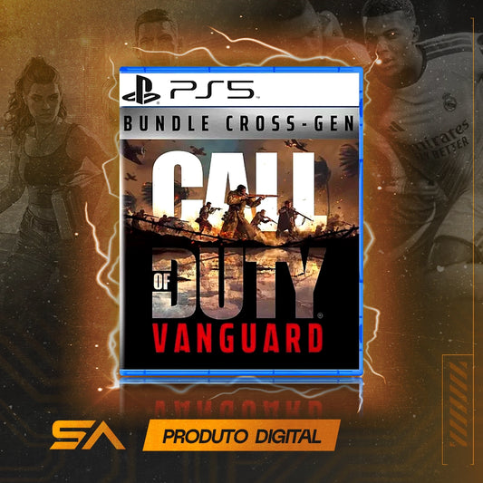 Capa oficial do jogo Call of Duty Vanguard Pacote Multi-Geração para PS5 em Mídia Digital