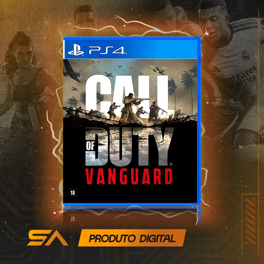 Capa oficial do jogo Call of Duty Vanguard Standard Edition para PS4 em Mídia Digital