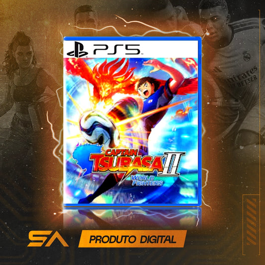 Capa oficial do jogo Captain Tsubasa 2: World Fighters para PS5 em Mídia Digital