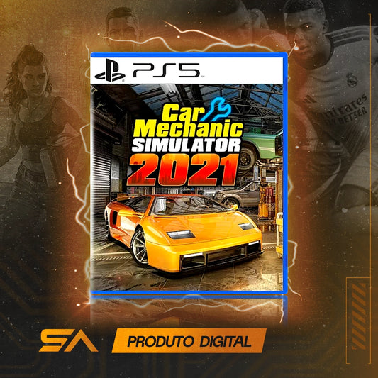 Capa oficial do jogo Car Mechanic Simulator 2021 para PS5 em Mídia Digital