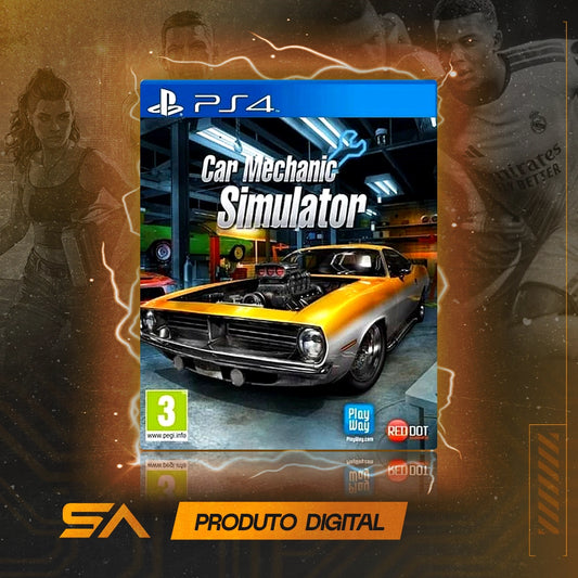 Capa oficial do jogo Car Mechanic Simulator para PS4 em Mídia Digital