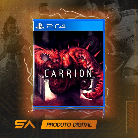 Capa oficial do jogo Carrion para PS4 em Mídia Digital