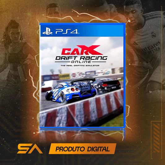 Capa oficial do jogo Carx Drift Racing Online para PS4 em Mídia Digital