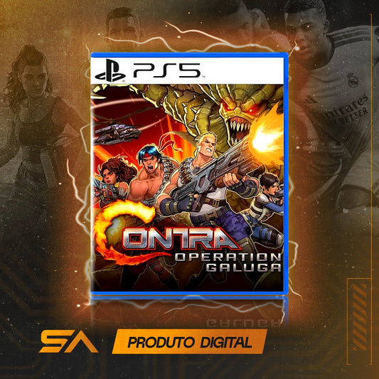 Capa oficial do jogo Contra: Operation Galuga para PS5 em Mídia Digital
