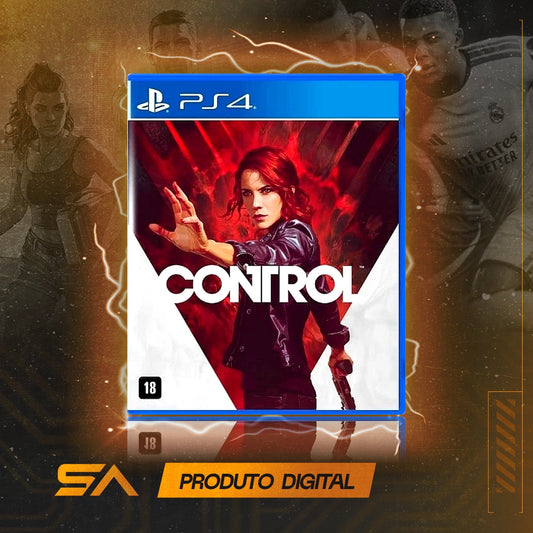 Capa oficial do jogo Control para PS4 em Mídia Digital