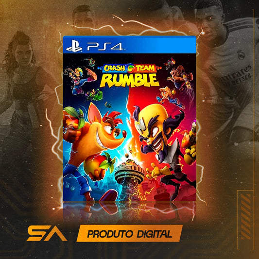 Capa oficial do jogo Crash Team Rumble - Edição Padrão para PS4 em Mídia Digital