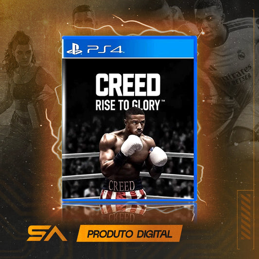 Capa oficial do jogo Creed Rise To Glory para PS4 em Mídia Digital
