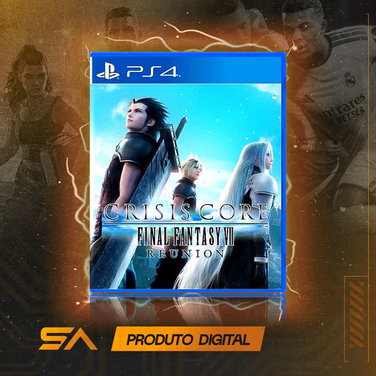 Capa oficial do jogo Crisis Core: Final Fantasy VII Reunion para PS4 em Mídia Digital