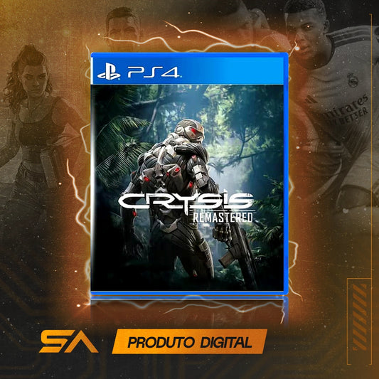 Capa oficial do jogo Crysis Remastered para PS4 em Mídia Digital