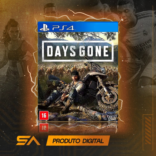 Capa oficial do jogo Days Gone para PS4 em Mídia Digital