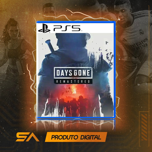 Capa oficial do jogo Days Gone Remastered para PS5 em Mídia Digital