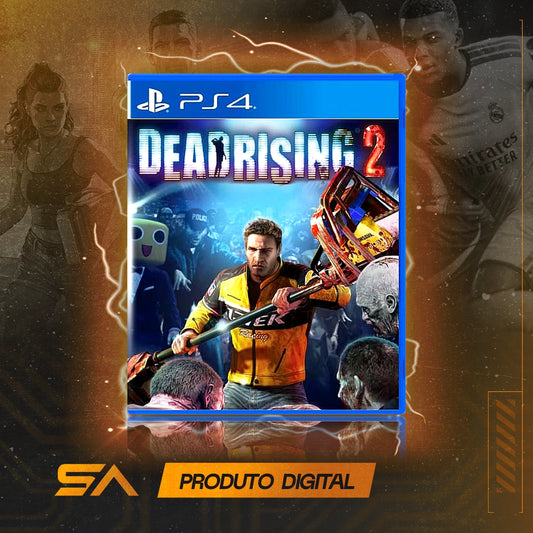 Capa oficial do jogo Dead Rising 2 para PS4 em Mídia Digital