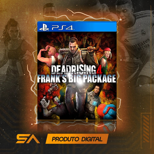 Capa oficial do jogo Dead Rising: 4 Frank's Big Package para PS4 em Mídia Digital