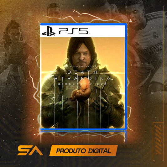 Capa oficial do jogo Death Stranding Director's Cut para PS5 em Mídia Digital