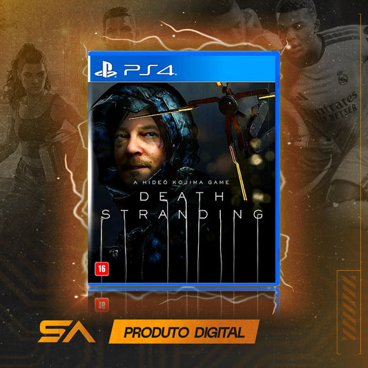 Capa oficial do jogo Death Stranding para PS4 em Mídia Digital