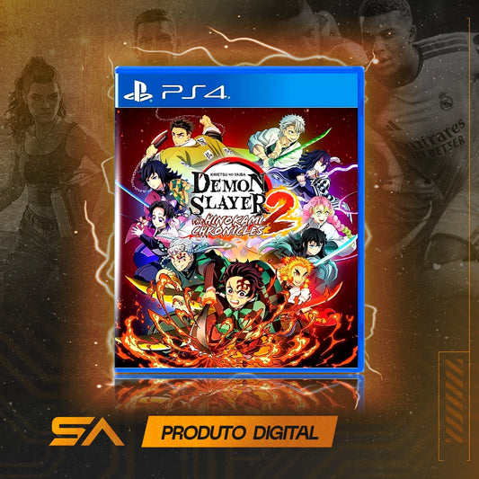 Capa oficial do jogo Demon Slayer -Kimetsu no Yaiba- The Hinokami Chronicles 2 Standard Edition para PS4 em Mídia Digital