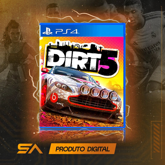 Capa oficial do jogo DIRT 5 para PS4 em Mídia Digital
