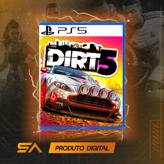 Capa oficial do jogo DIRT 5 para PS5 em Mídia Digital