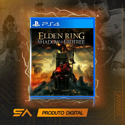 Capa oficial do jogo DLC Expansão Shadow of The Erdtree Edition para PS4 em Mídia Digital
