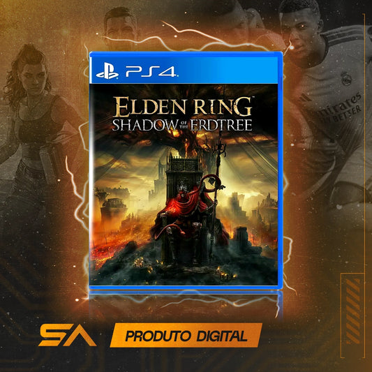 Capa oficial do jogo DLC Expansão Shadow of The Erdtree Edition para PS4 em Mídia Digital