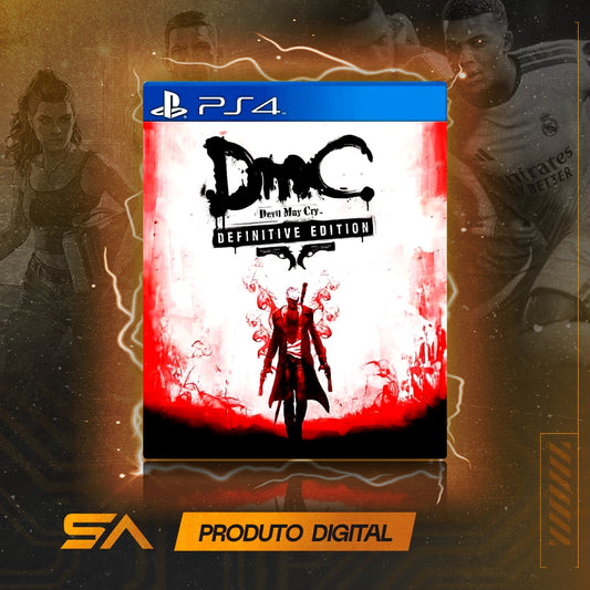 Capa oficial do jogo Dmc Devil May Cry: Definitive Edition para PS4 em Mídia Digital