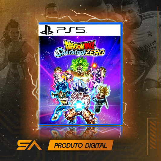 Capa oficial do jogo Dragon Ball Sparking Zero para PS5 em Mídia Digital