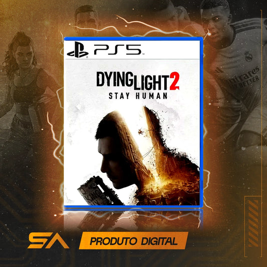 Capa oficial do jogo Dying Light 2 Stay Human para PS5 em Mídia Digital