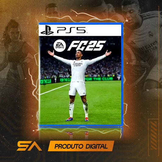 Capa oficial do jogo EA SPORTS FC FIFA 25 Edição Standard para PS5 em Mídia Digital