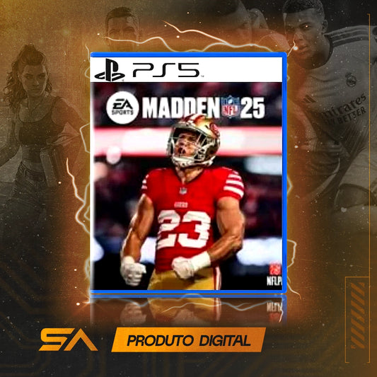 Capa oficial do jogo EA SPORTS Madden Nfl 25 para PS5 em Mídia Digital