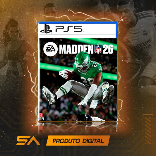 Capa oficial do jogo EA SPORTS Madden Nfl 26 para PS5 em Mídia Digital