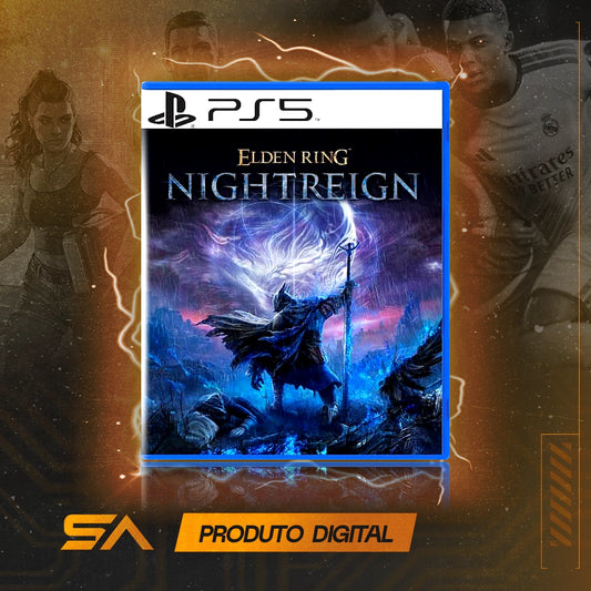 Capa oficial do jogo Elden Ring Nightreign para PS5 em Mídia Digital