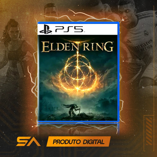 Capa oficial do jogo Elden Ring para PS5 em Mídia Digital