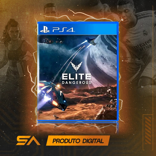 Capa oficial do jogo Elite Dangerous para PS4 em Mídia Digital