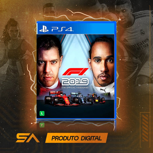 Capa oficial do jogo F1 19 Formula 1 - 2019 para PS4 em Mídia Digital