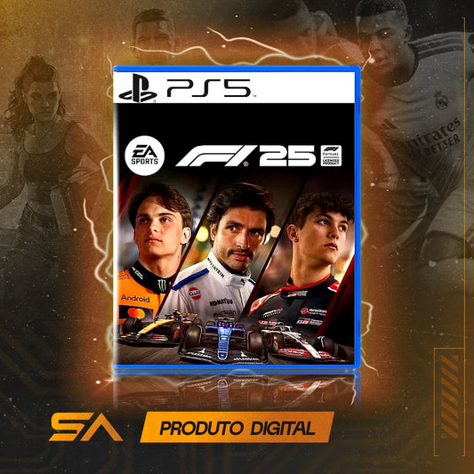 Capa oficial do jogo F1 2025 Formula 1 25 para PS5 em Mídia Digital