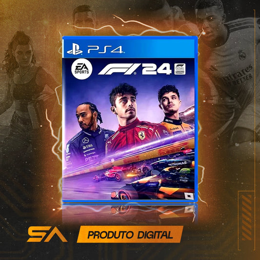 Capa oficial do jogo F1 24 Formula 1 - 2024 Edição Standard para PS4 em Mídia Digital