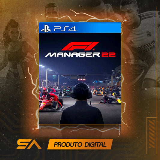 Capa oficial do jogo F1 Manager 2022 Formula 1 - 22 para PS4 em Mídia Digital