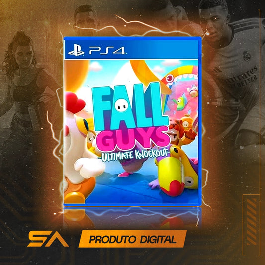 Capa oficial do jogo Fall Guys: Ultimate Knockout para PS4 em Mídia Digital