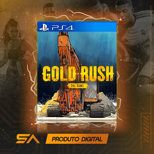 Capa oficial do jogo Febre do Ouro (gold Rush: The Game) para PS4 em Mídia Digital