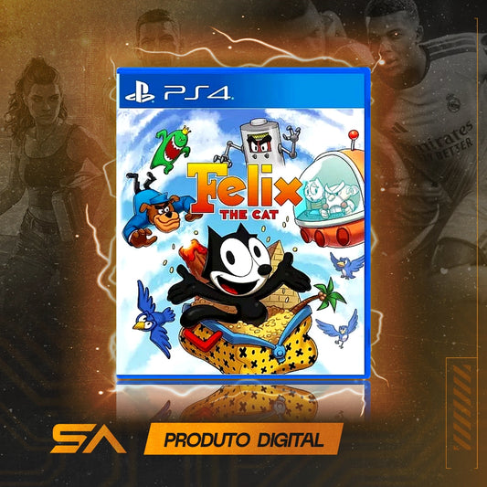 Capa oficial do jogo Felix The Cat para PS4 em Mídia Digital