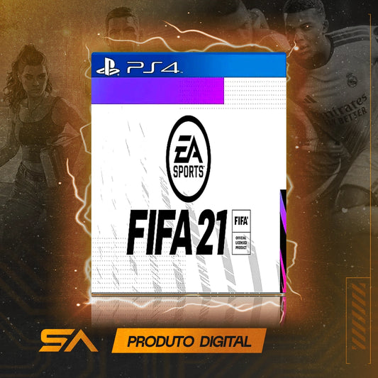 Capa oficial do jogo FIFA 2021 - FIFA 21 para PS4 em Mídia Digital