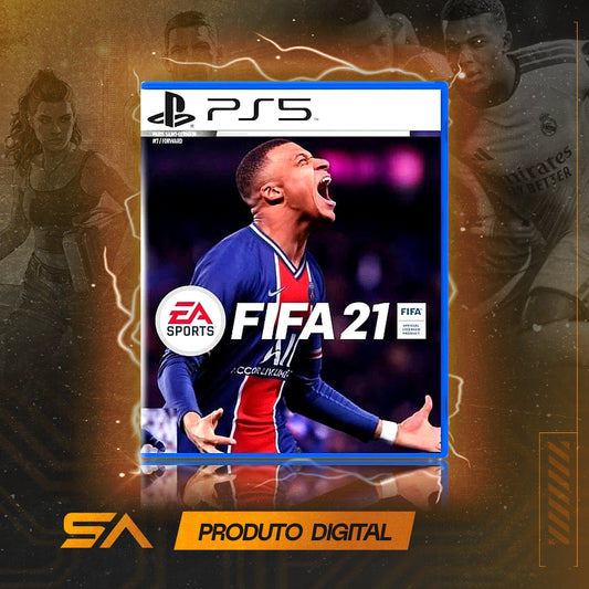 Capa oficial do jogo FIFA 2021 - FIFA 21 para PS5 em Mídia Digital