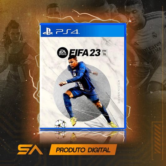 Capa oficial do jogo FIFA 23 - FIFA 2023 Edição Standard para PS4 em Mídia Digital