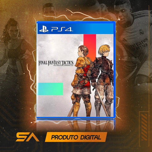 Capa oficial do jogo Final Fantasy Tactics - The Ivalice Chronicles para PS4 em Mídia Digital
