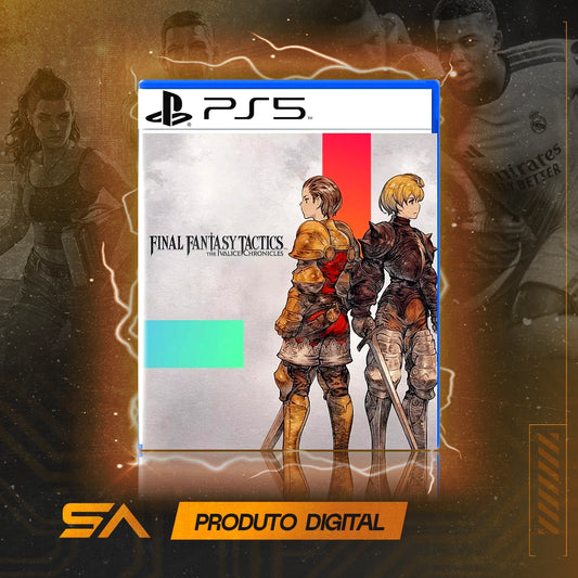 Capa oficial do jogo Final Fantasy Tactics - The Ivalice Chronicles para PS5 em Mídia Digital
