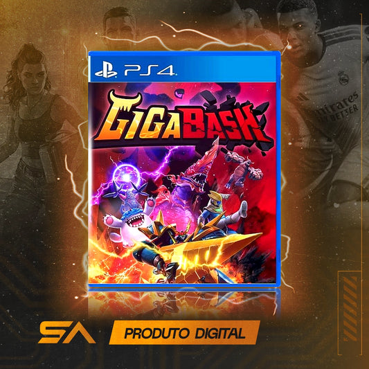 Capa oficial do jogo Gigabash para PS4 em Mídia Digital