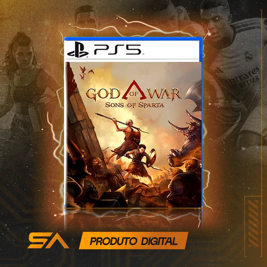 Capa oficial do jogo God of War Sons of Sparta para PS5 em Mídia Digital