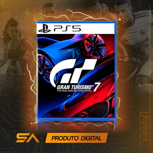 Capa oficial do jogo Gran Turismo 7 para PS5 em Mídia Digital