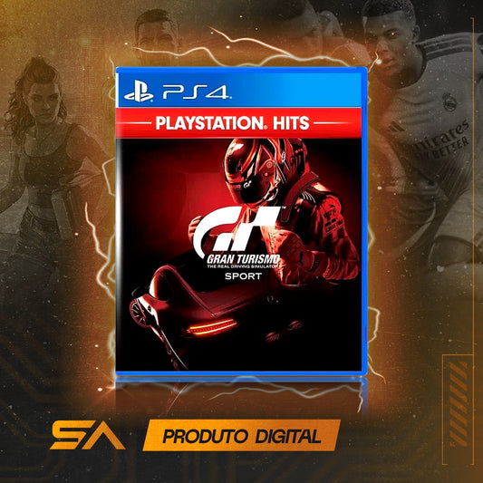 Capa oficial do jogo Gran Turismo Sport para PS4 em Mídia Digital